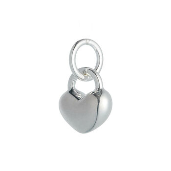 Love Heart Solid Silver Charm, 6 of 9