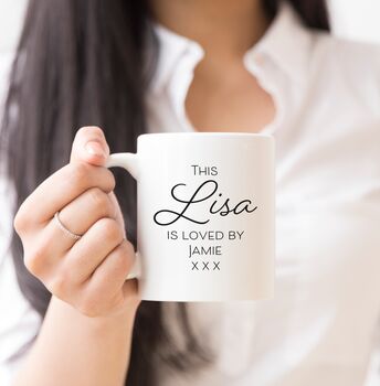 Personalised Loved By Mug By Chips Sprinkles Notonthehighstreet Com