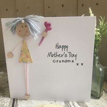 Personalised Mother's Day Dollie Card For Grandma, 3 of 4