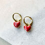 Valentine’s And Galentine’s Heart Hoop Earring Set – Mix And Match Pair, thumbnail 2 of 4