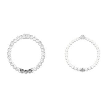 Mr Right And Mrs Always Right Semi Precious Stones Bracelet Set, 3 of 3