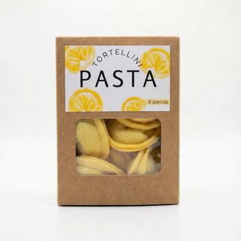 Handmade Felt Tortellini Pasta Toy Set: Safe Play Food Eight Pieces, 4 of 4