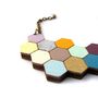 Hexagon Honeycomb Geometric Necklace, thumbnail 3 of 8