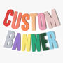 Custom Rainbow Party Banner 16cm, thumbnail 1 of 4