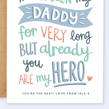 Personalised First Father's Day Card For New Dad, 4 of 4