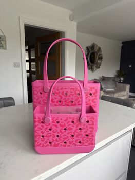 Stylish Leopard Print Beach/ Shopper Tote, Small/ Medium, Customise Charms, 11 of 11