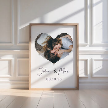 Personalised Heart Photo Print For Couples, 6 of 7