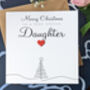 Personalised Handmade Christmas Card For Special Daughter, thumbnail 2 of 4