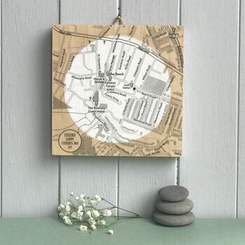 Father's Day Pub Map Print On Wood, 2 of 8