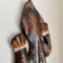 Huge 1m Hand Painted Wooden Gecko Wall Art Stone Inlay, thumbnail 2 of 8