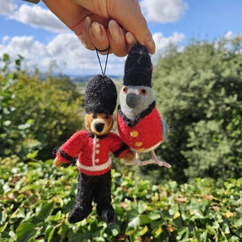 Handmade Felt Beefeater Pigeon London Decoration, 3 of 3