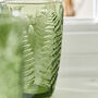 Set Of Two Green Leaf Embossed Highball Glasses, thumbnail 3 of 3