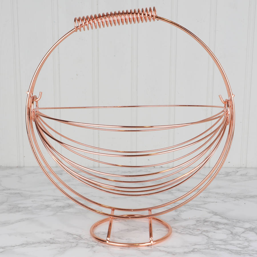 copper fruit basket by dibor