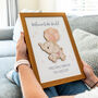 Personalised Elephant Framed Print New Baby Gift, thumbnail 2 of 7