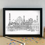 Delhi Skyline Travel Art Print Unframed, thumbnail 2 of 6