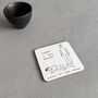 Fell Asleep Coaster – David Shrigley Funny Art Gift, thumbnail 1 of 6