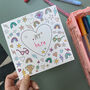 Kid's Valentine Colouring Cards, thumbnail 1 of 8
