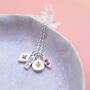 Sentimental Birthstone Charm Cluster Necklace, thumbnail 1 of 12