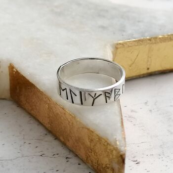 Personalised Viking Rune Name/Word Ring, 6 of 7