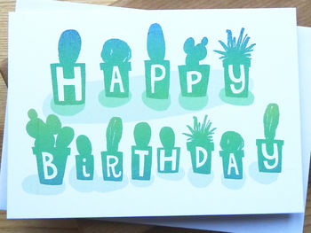 Happy Birthday Cactus Card, 2 of 2