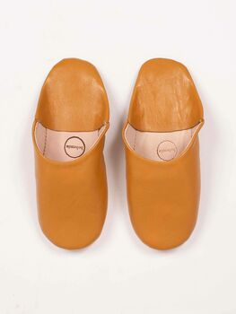 Men's Leather Babouche Slippers, 6 of 10