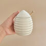 Ceramic Honey Pot With Honey Dipper, thumbnail 8 of 11