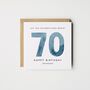 Personalised 70th Birthday Card *Age/Colour Options, thumbnail 1 of 4