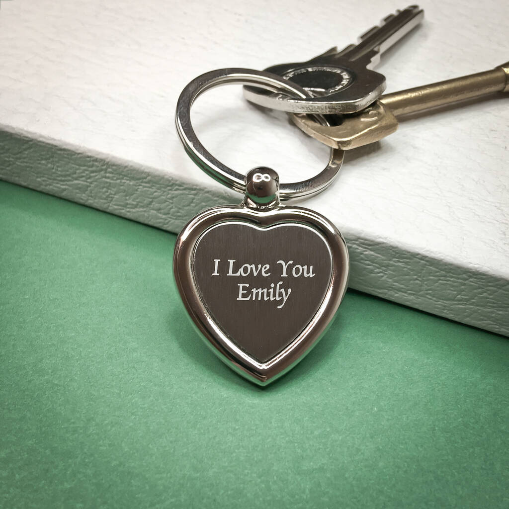 Keys To My Heart Personalised Engraved Keyring By Wild Life Designs