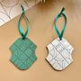 Green And Silver Christmas Decoration Ornament Set Tree Ornament, thumbnail 7 of 7