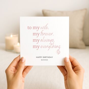 Birthday Card Personalised For Wife, 2 of 8