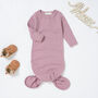 Tiny Alpaca Organic Cotton Newborn Gown Set Of Two, thumbnail 4 of 8