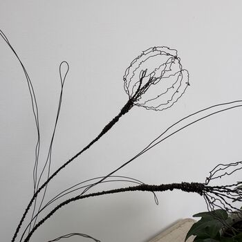 Three Handmade Wire Parrot Tulips Stems, 4 of 12