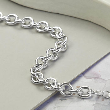 Sterling Silver Belcher Link Bracelet, 2 of 3