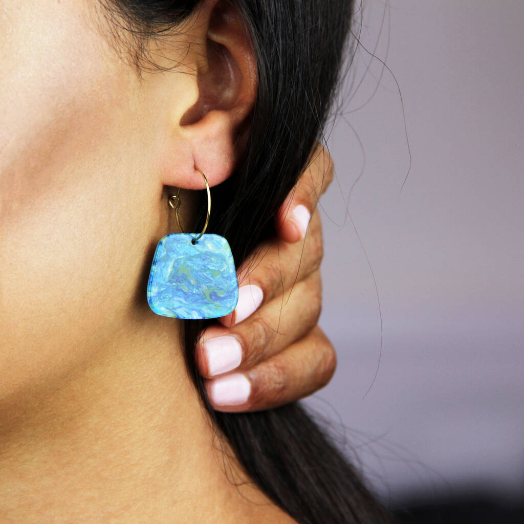 geometric resin earrings