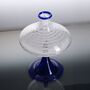 Handmade Supporto Blu Neck Wide Rim Glass Vase, thumbnail 4 of 5