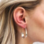 Ribbon Curl Rose Gold Plated Silver Drop Earrings, thumbnail 3 of 4
