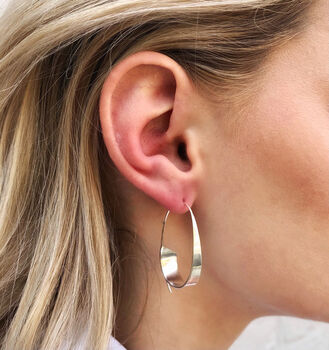 Ribbon Curl Rose Gold Plated Silver Drop Earrings, 3 of 4