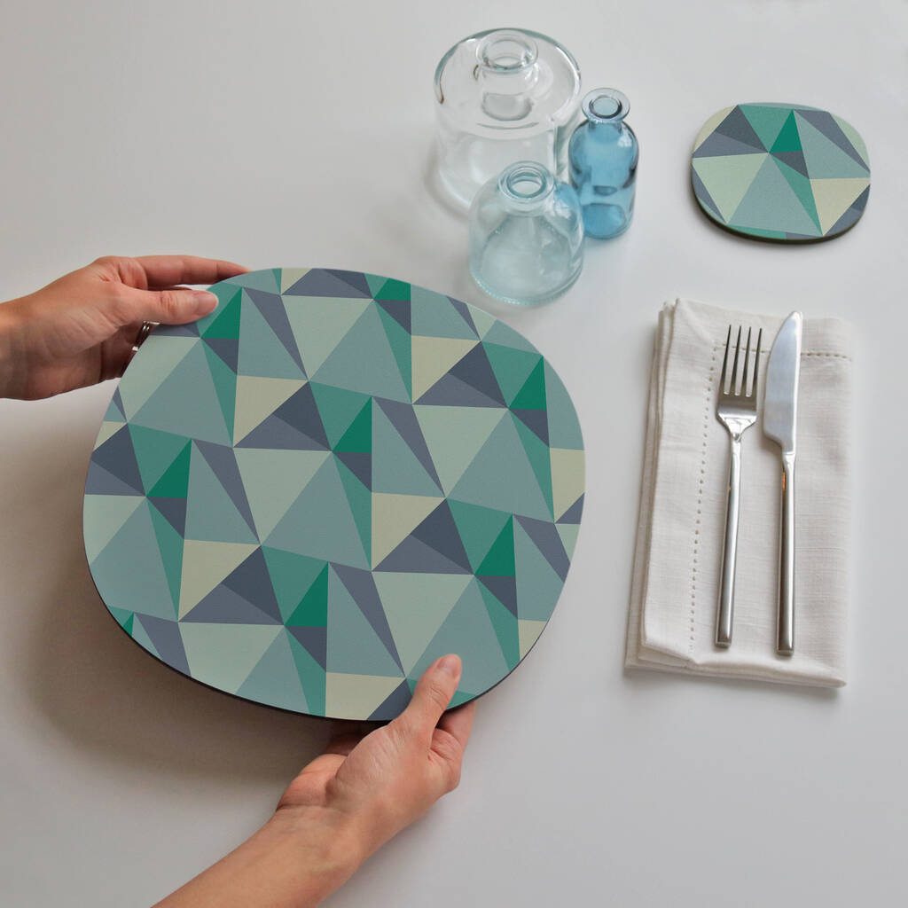 Shards Design Placemats And Coasters By Beyond the Fridge