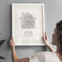 'Home Is Where The Heart Is' Map Print, thumbnail 2 of 11