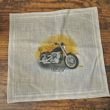 Set Of Four Handkerchiefs With Classic Motorbikes, 3 of 10