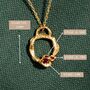 Ruby Gold Vermeil Plated Necklace July Birthstone, thumbnail 8 of 10