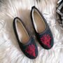 Holly Embroidered Ballerina Slippers, thumbnail 2 of 3