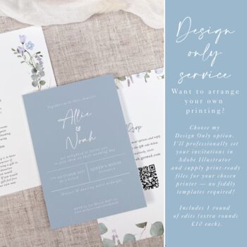 Periwinkle Wedding Invitation Stack, 5 of 9