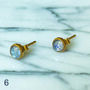 Tara Gold Stud Earrings, thumbnail 7 of 12