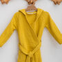 Mustard Organic Muslin Children's Beach Robe, thumbnail 11 of 12