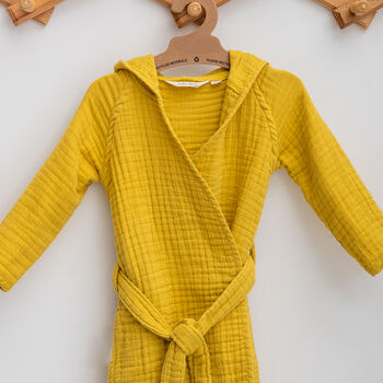 Yellow Muslin Children's Beach Robe, 10 of 10