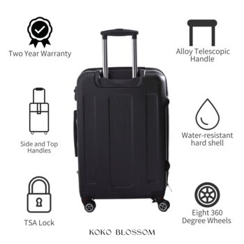 Monochrome Colourblock Personalised Suitcase, 3 of 12