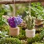 Handmade Hanging Felt Pot O' Flowers Decoration, thumbnail 3 of 4