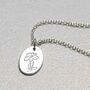 Sterling Silver March Birth Flower Necklace, thumbnail 4 of 7