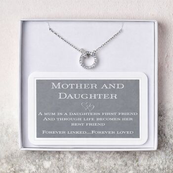 Mother And Daughter Sterling Infinity Circles Necklace, 2 of 4